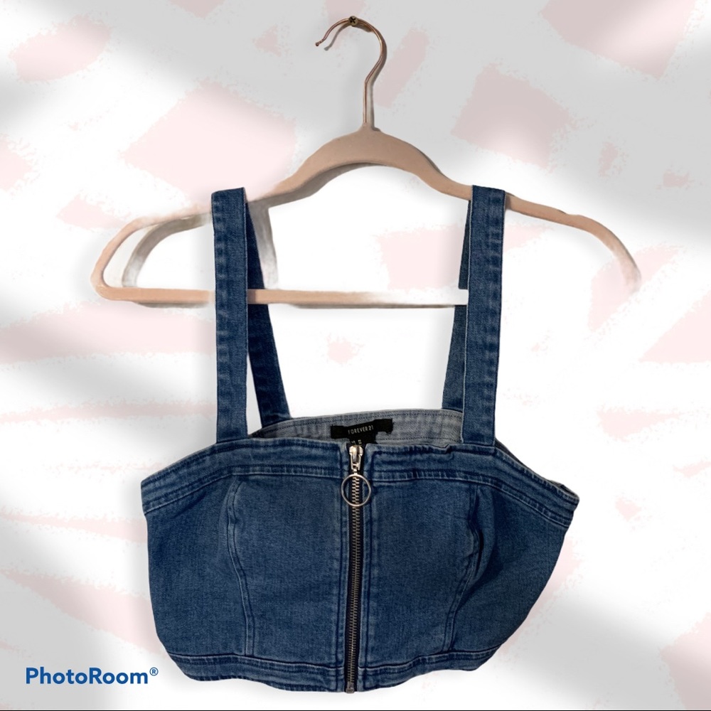 Forever21 Denim Crop Top